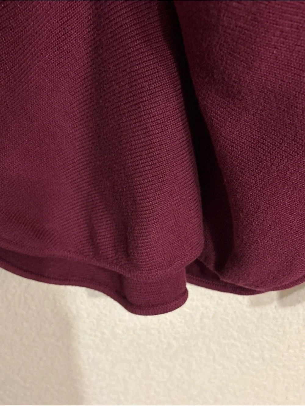 Michael Kors Women’s Maroon Knit Crewneck Pullover Sweater S Back Zipper